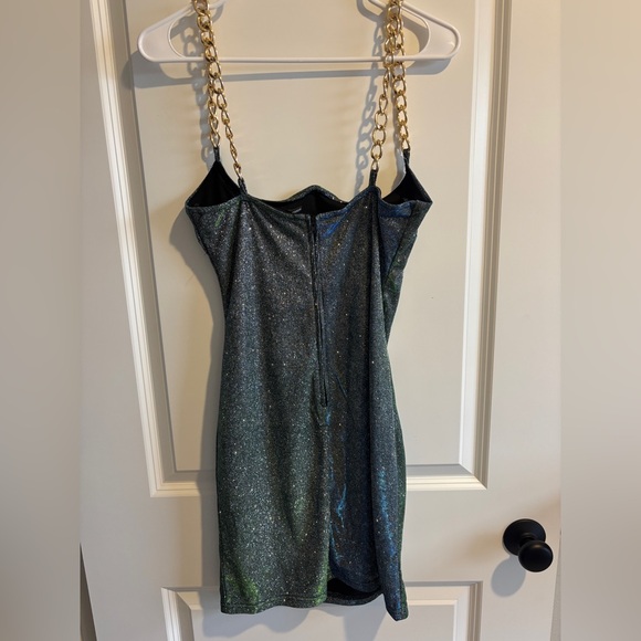 Ready For Chain Strap Glitter Mini Dress - Picture 5 of 5